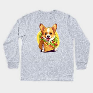 Tacorgi Kids Long Sleeve T-Shirt